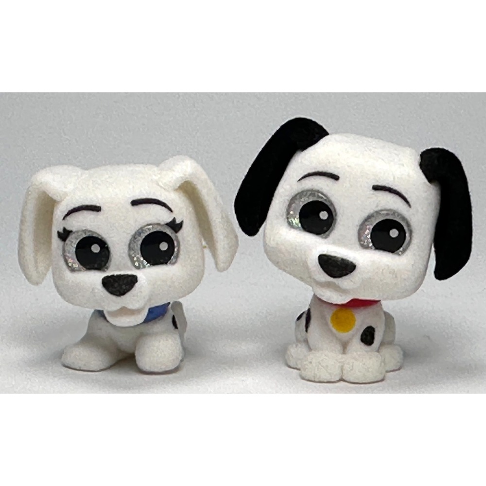 Disney Doorables 101 DALMATIONS Pongo Penny FLOCKED Rare Retired‎ NEW Dog Puppy